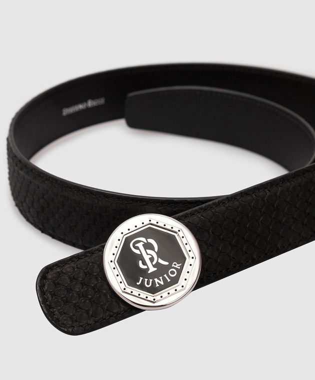 Stefano Ricci Children's black python leather belt Y301PNC475P image 3
