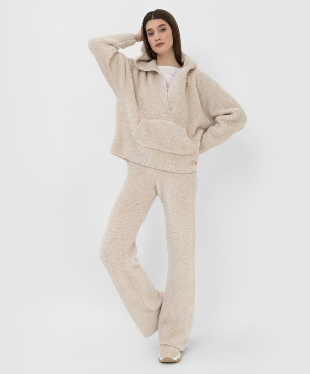 Palm Angels Худи из шерсти с вырезом PWHA019F21KNI001 изображение 2