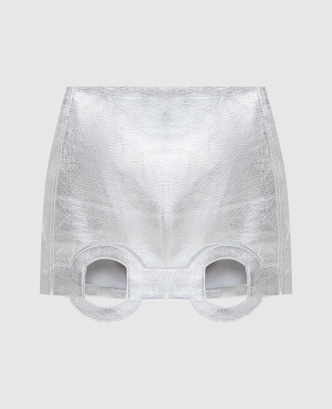 David Koma Кожаная юбка мини с вырезами AW21DK03SA