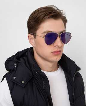 Alexander McQueen Солнцезащитные очки-авиаторы с эффектом градиент AM0058S30000650