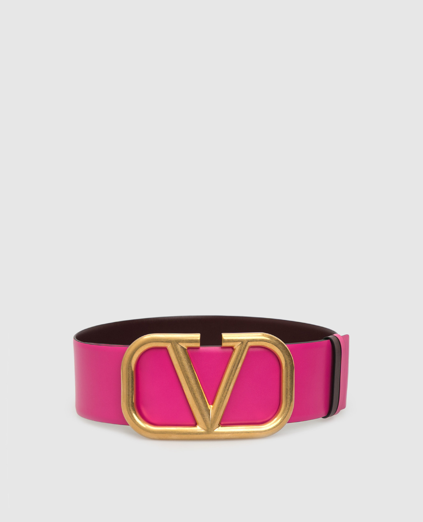 

Двусторонний кожаный пояс Valentino, Розовый, Ремни
