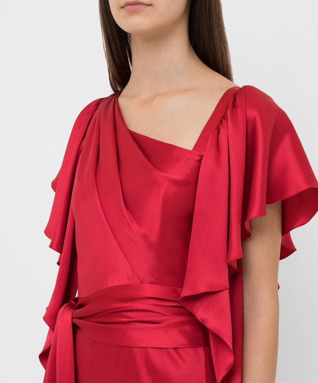 Dolce&Gabbana Червона сукня з шовку F6C8LTFU1NU зображення 5