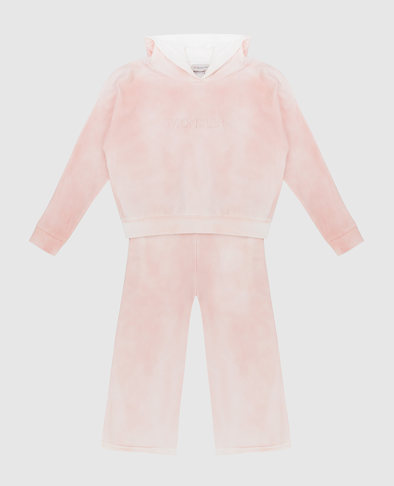 

Детский костюм с эффектом тай-дай Moncler ENFANT, Персиковый, Спортивные костюмы