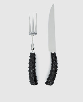 Lorenzi MIlano Cutlery set for cutting meat from oryx horn 702711