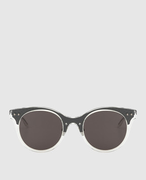 Bottega Veneta Солнцезащитные очки в прозрачной оправе BV0143S30001687