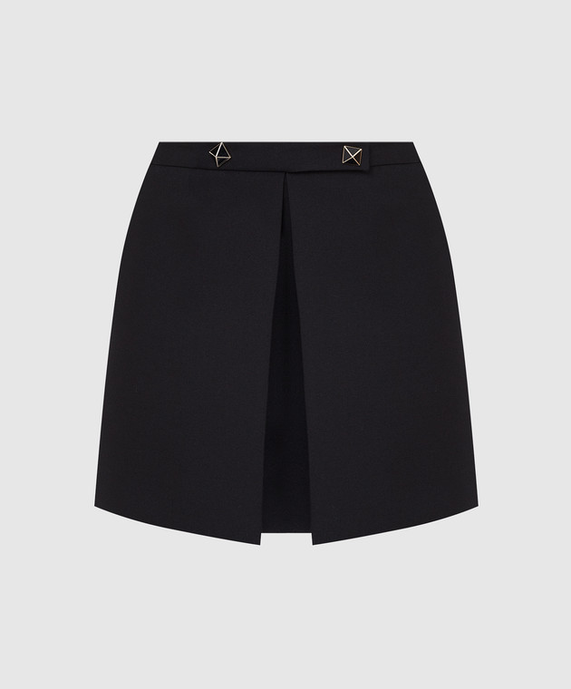 Roman Stud wool and silk miniskirt