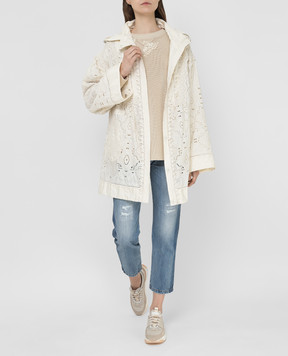 Ermanno Scervino Бежевий плащ D380D304LXU