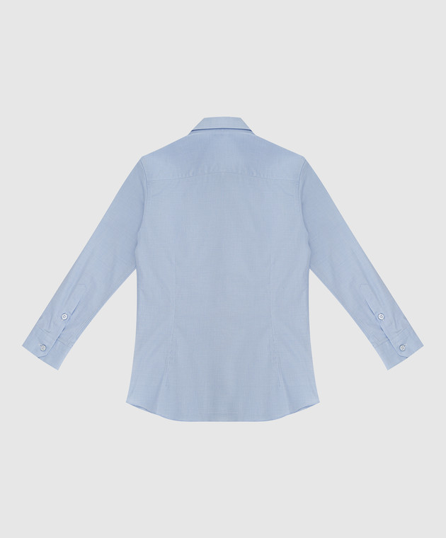 Stefano Ricci Дитяча блакитна сорочка у візерунок YC004124LJ1819 зображення 2
