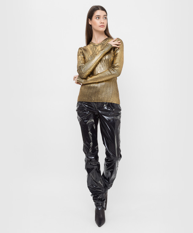 Dolce&Gabbana Черные брюки с высокой посадкой FTB9DTHUMFB изображение 2