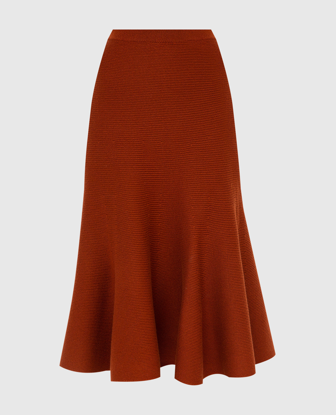 Olive Terracotta Merino Wool Skirt