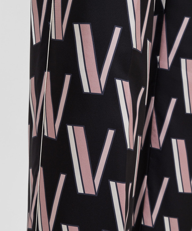Valentino Черные брюки из шелка TB3RB3M154R изображение 5