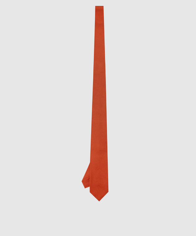 Stefano Ricci Детский шелковый терракотовый жаккардовый галстук YCCX94102 изображение 2