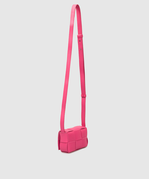Bottega Veneta Розовая кожаная сумка-мини Cassette 666688VMAY1 изображение 3