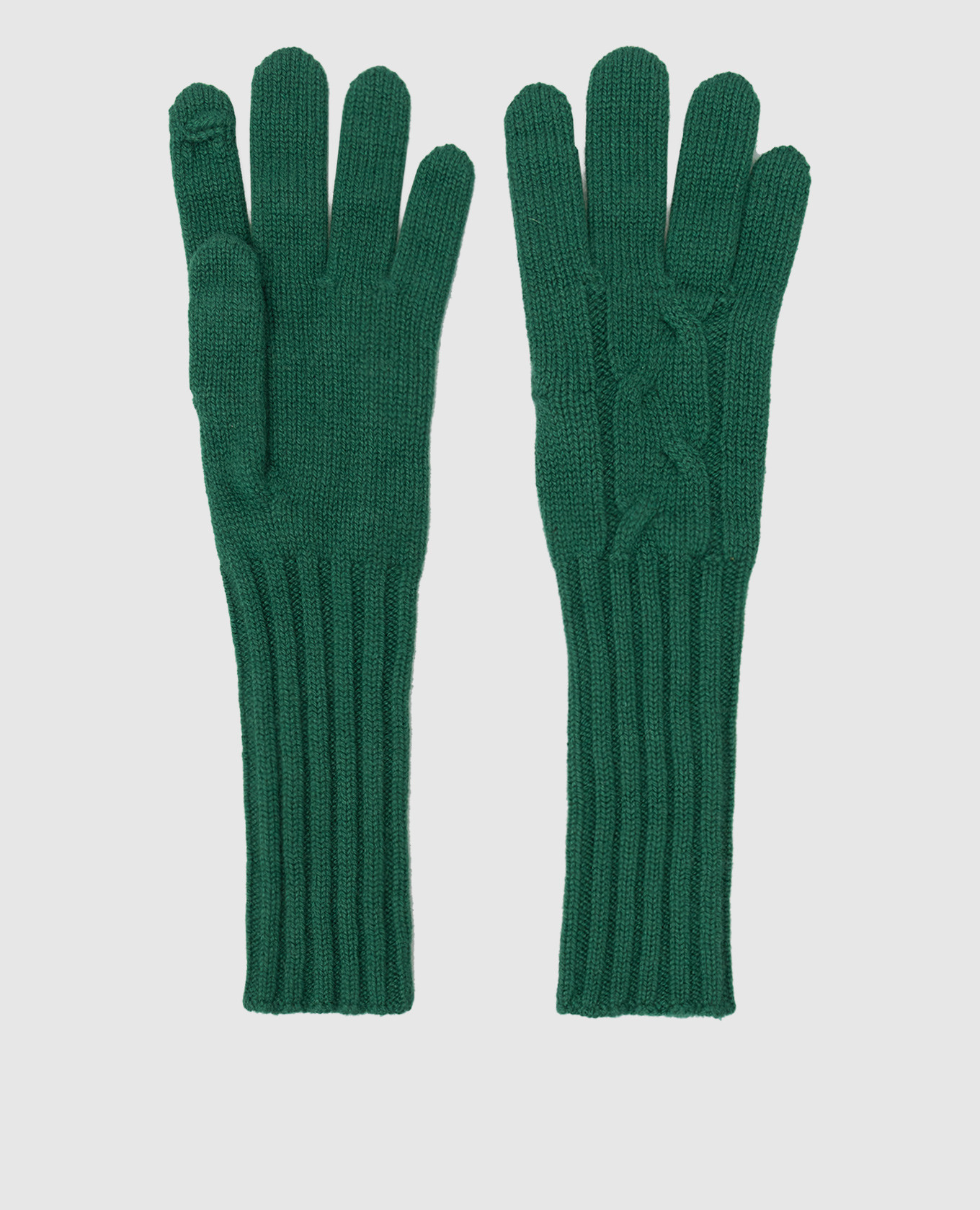 Зеленые перчатки To Touch из кашемира
