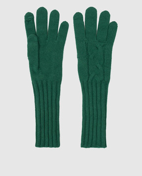 Loro Piana Зеленые перчатки To Touch из кашемира FAI8570
