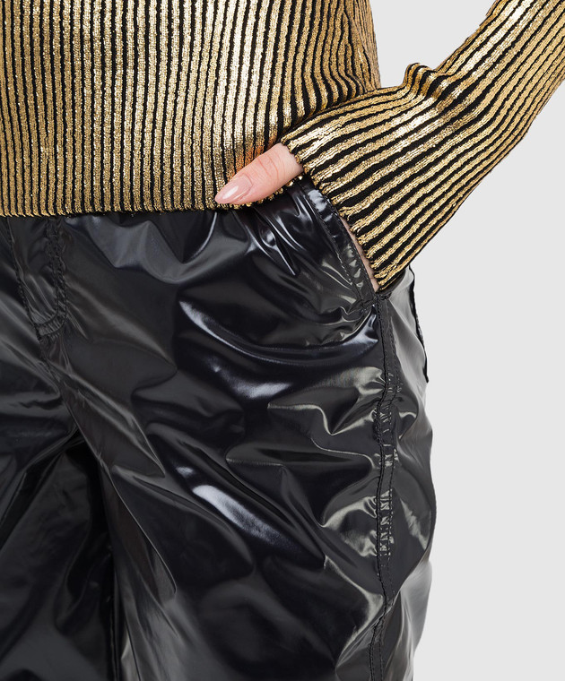 Dolce&Gabbana Черные брюки с высокой посадкой FTB9DTHUMFB изображение 5