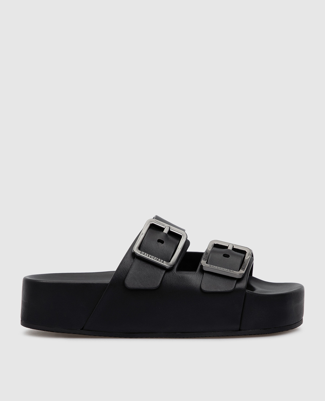 

Кожаные шлепанцы Mallorca Balenciaga, Черный, Шлепанцы