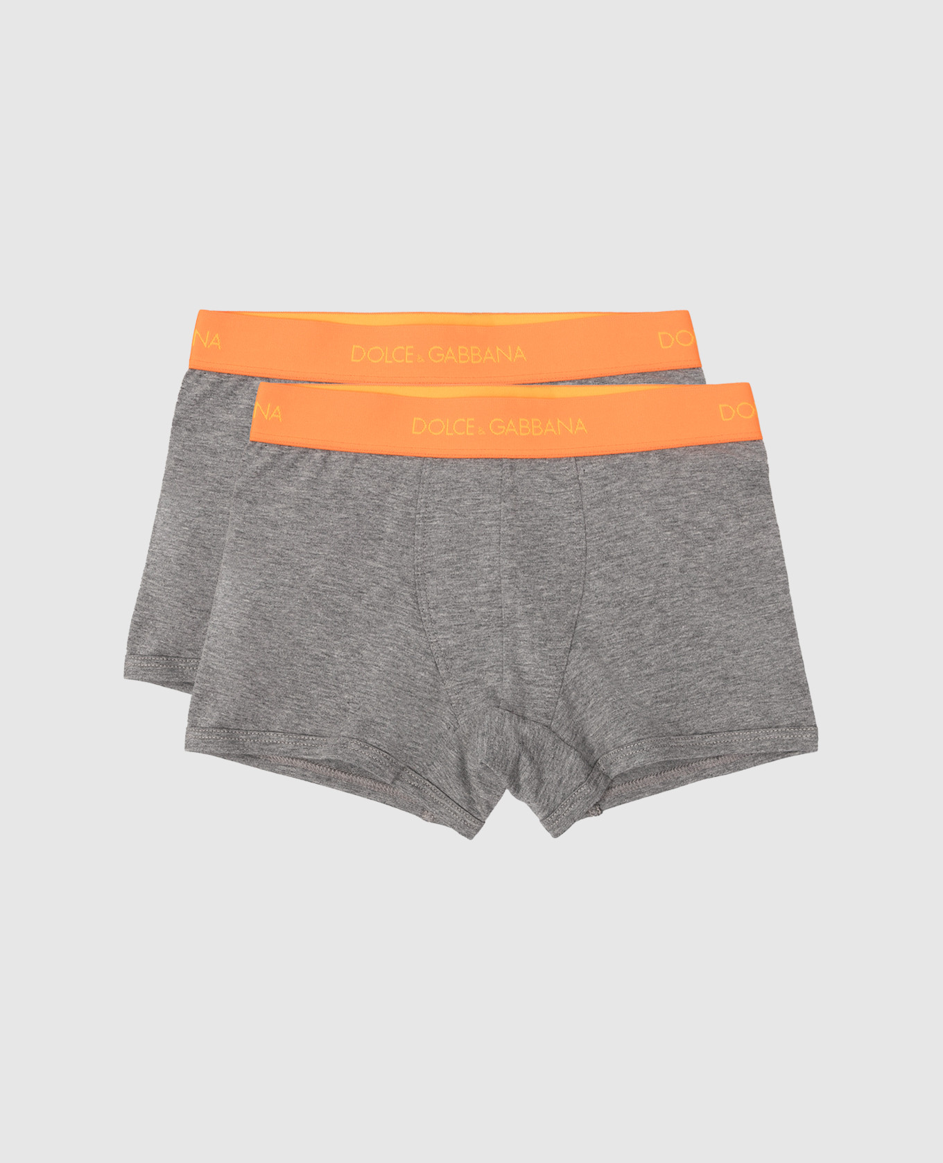 Children's set of charcoal boxer briefs with logo