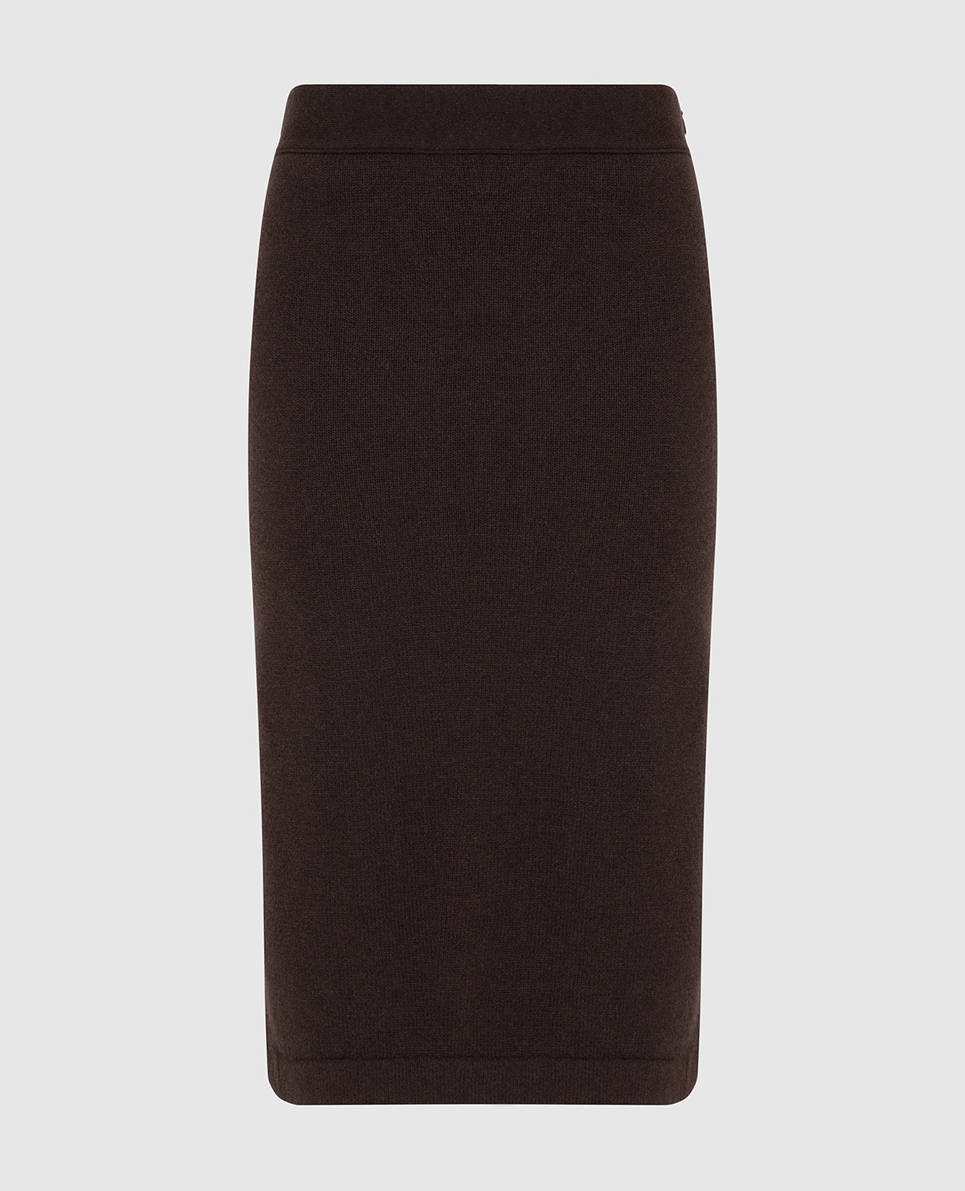 

Коричневая юбка из кашемира, Коричневый, Юбки Миди