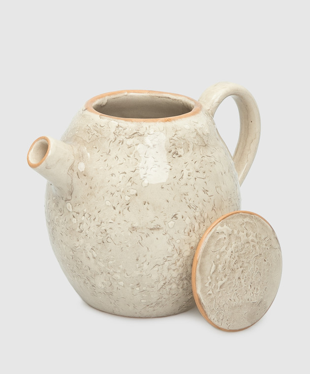 Brunello Cucinelli Бежевый чайник из керамики MLPOTCER1 изображение 2