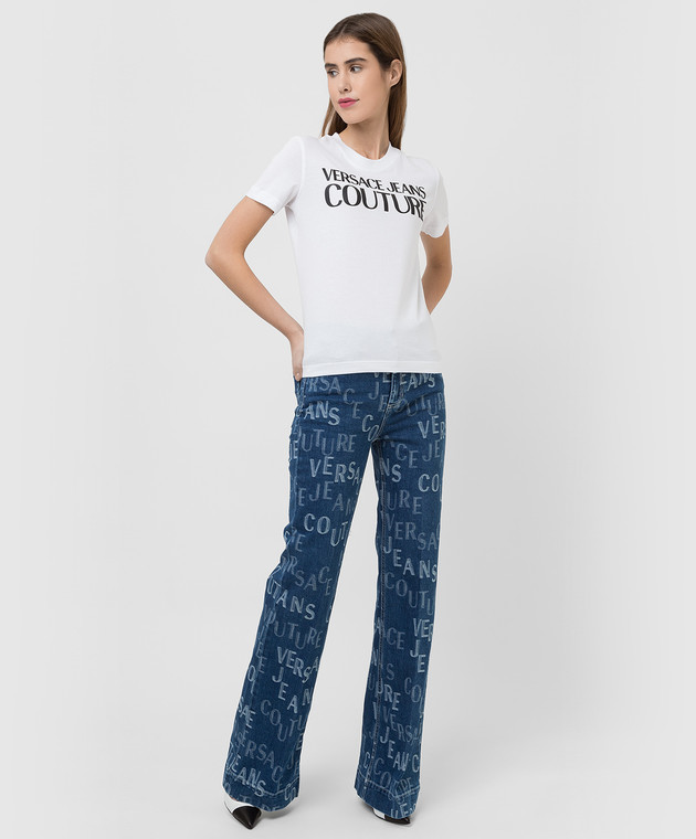 Versace Jeans Couture Футболка з принтом логотипу 72HAHT02CJ00O зображення 2