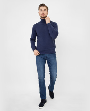 D'Uomo Milano Синий гольф из кашемира 355N