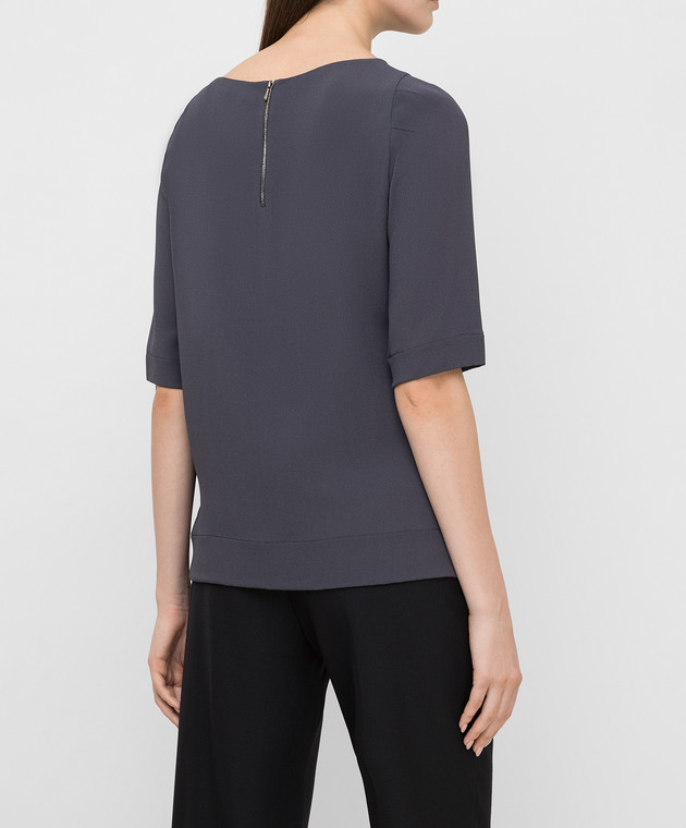 Jenny Packham Темно-сіра блуза з кристалами WT104 зображення 4