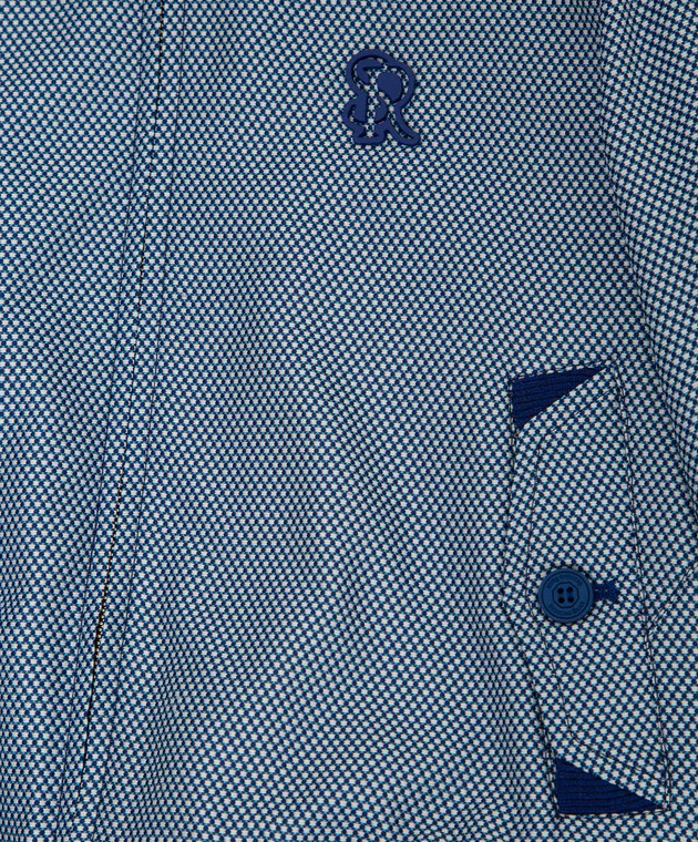 Stefano Ricci Детская светло-синяя куртка в узор YAJ9200020CSMP изображение 3