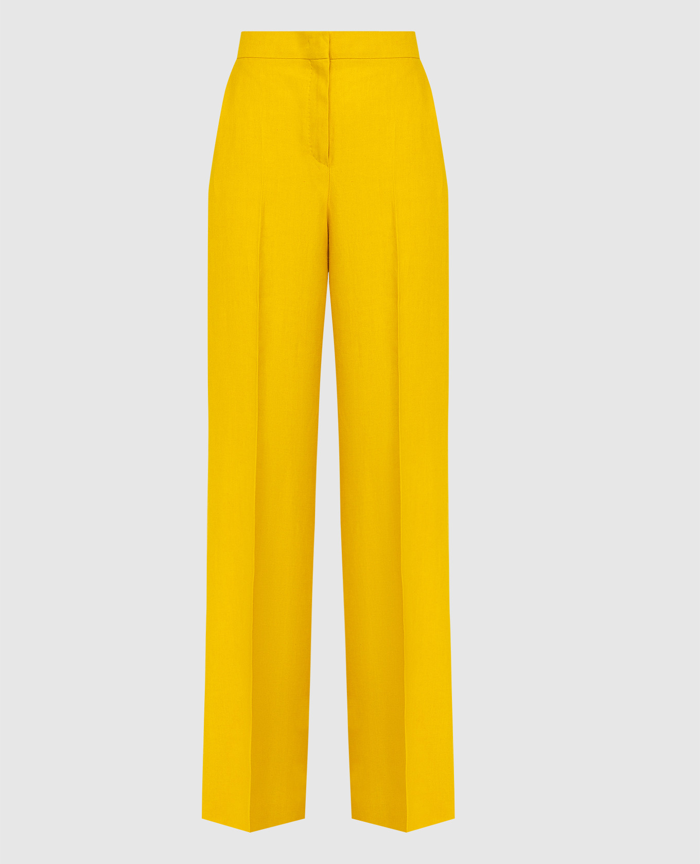 

Льняные брюки с высокой посадкой Max Mara, Желтый, Прямые и широкие брюки