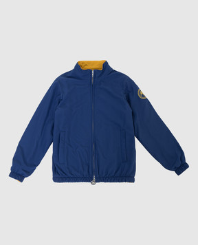 Stefano Ricci Детская синяя куртка с эмблемой YDJ0200010MA0023