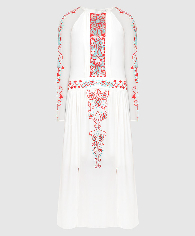 Temperley London Белое платье из шелка 16S73650959