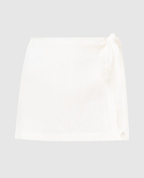 Ermanno Scervino Белая юбка-шорты из льна D384P302MQQ