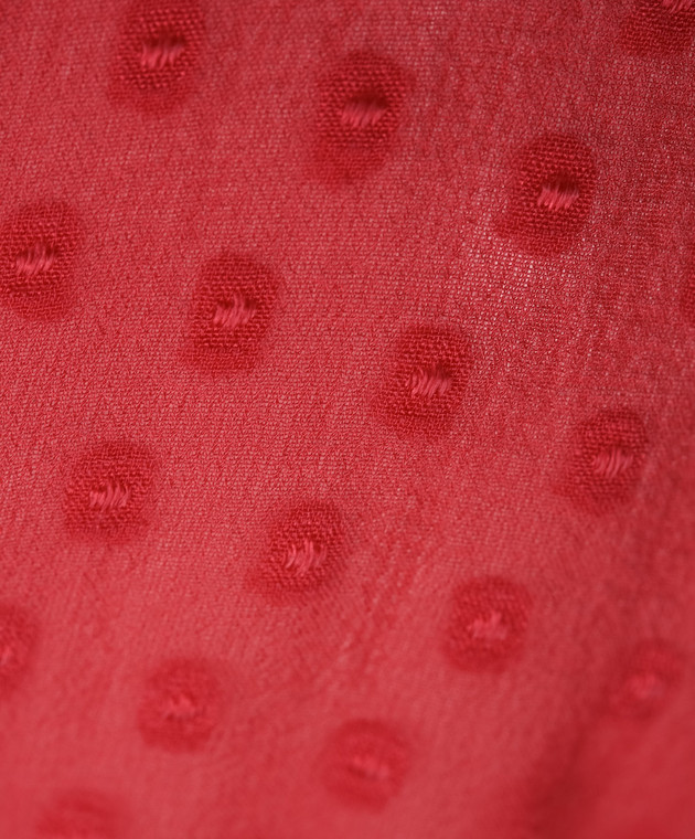 Roberto Cavalli Красный топ из шелка EQT604 изображение 5