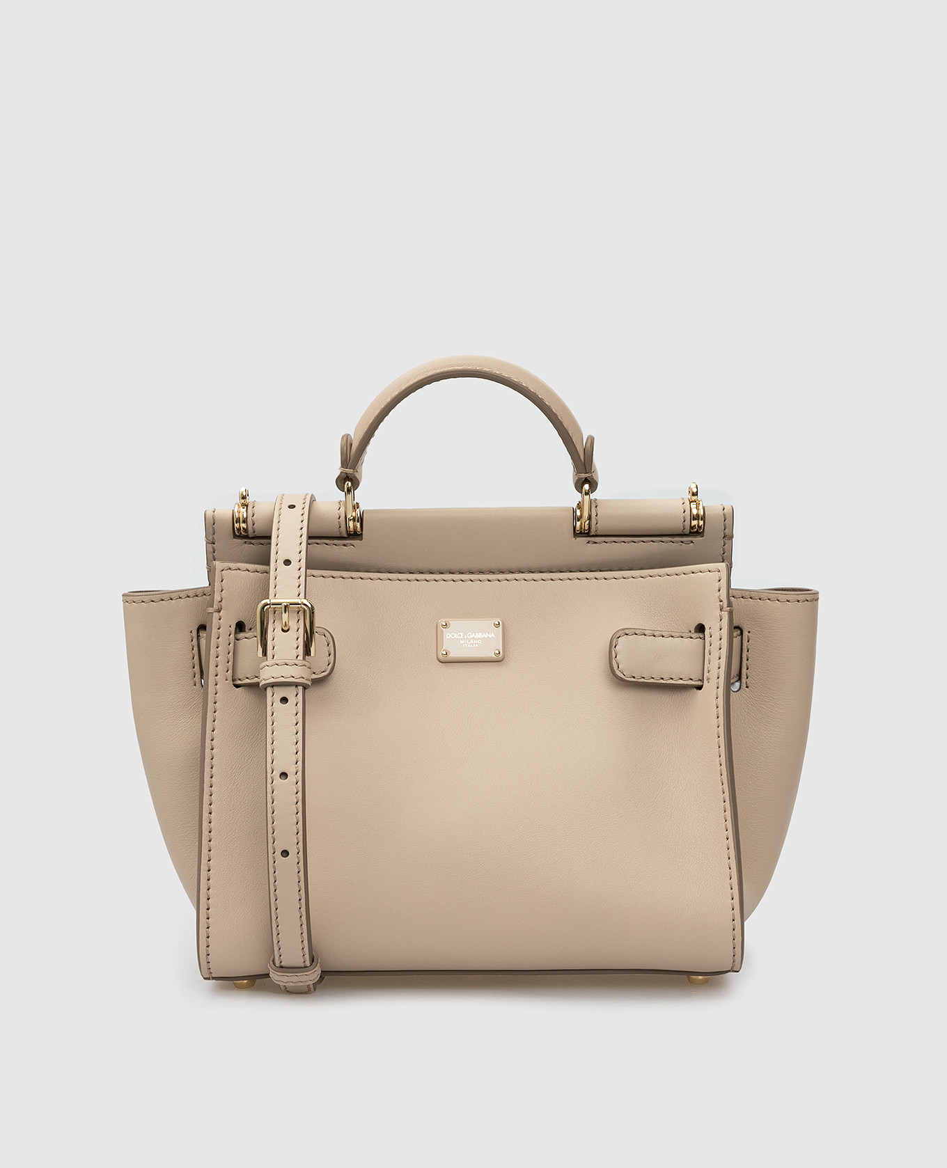 

Кожаная cумка Sicily 62 soft Dolce&Gabbana, Бежевый, Сумки