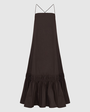 Jil Sander Темно-коричневое платье JSPS500406WS245100