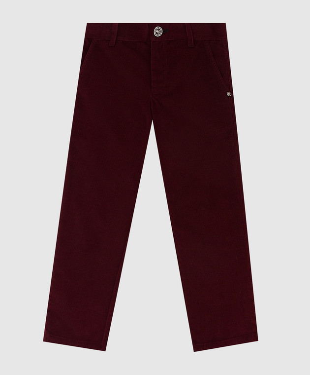 Stefano Ricci Children's burgundy corduroy trousers YAT7400010CT003A