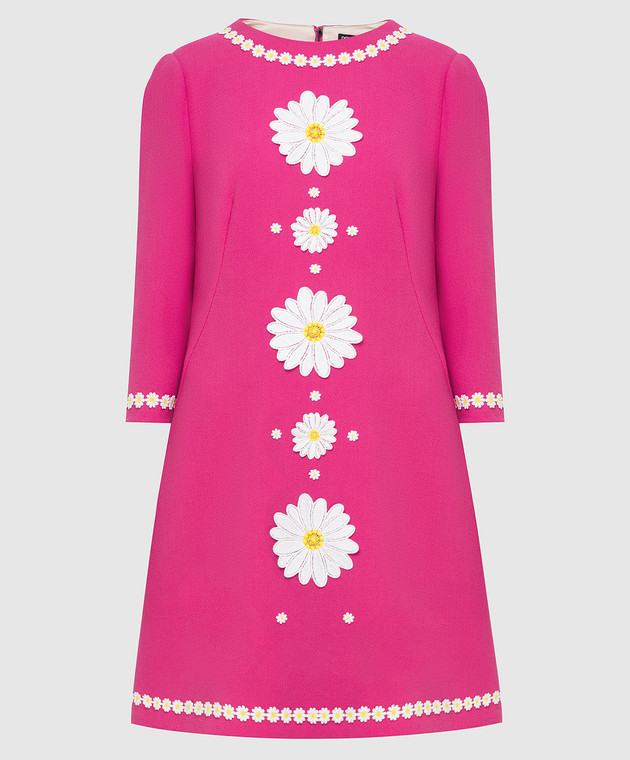 Dolce&Gabbana Рожева сукня з вовни F6UM4ZFU2TZ
