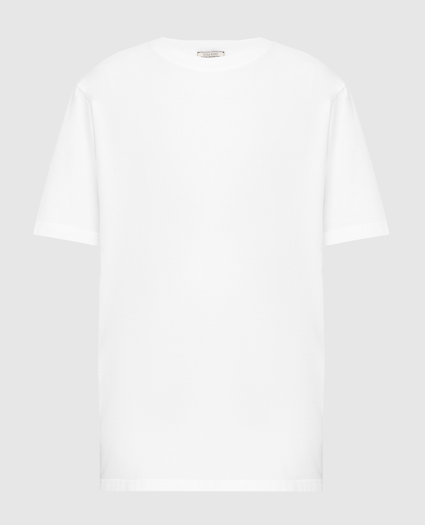 

Белая футболка с вышивкой логотипа NINA RICCI, Белый, Футболки