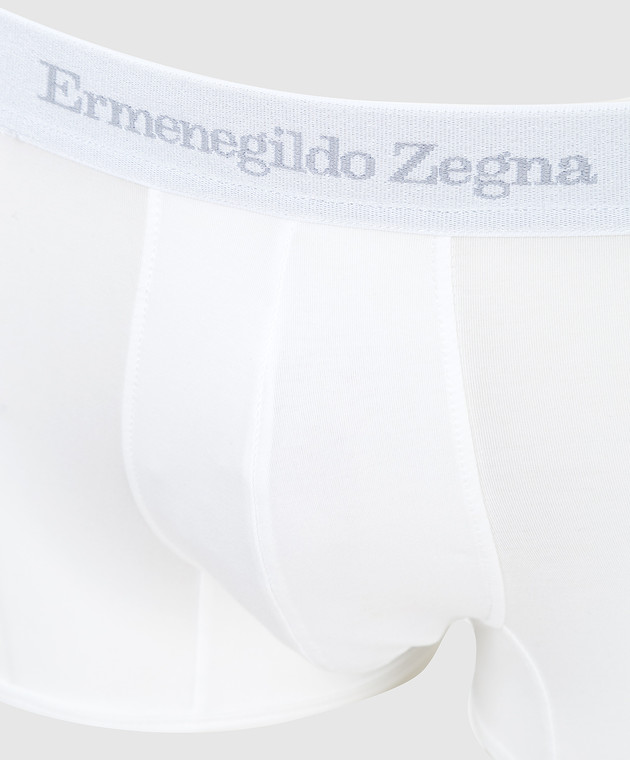 Ermenegildo Zegna Белые трусы-боксеры с логотипом N2LC60050 изображение 3