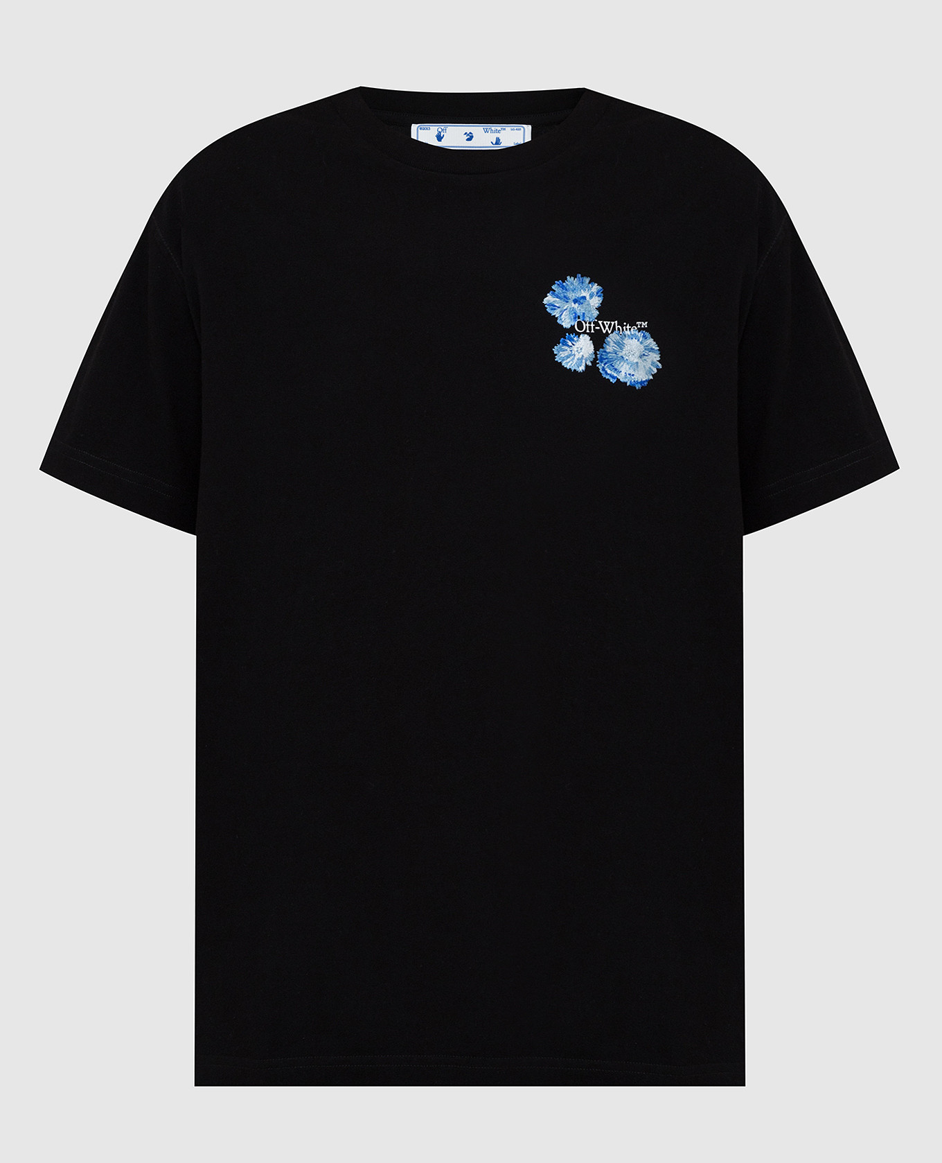 Черная футболка с вышивкой и логотипом
