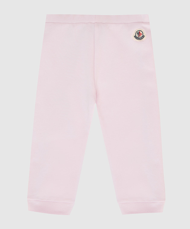 Moncler ENFANT Детские розовые спортивные брюки 8H70710809EH изображение 2