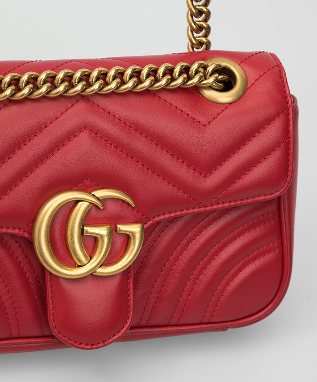 Gucci Червона шкіряна стьобана сумка 