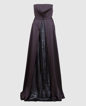 Cedric Charlier Чорна сукня з шовку A0405