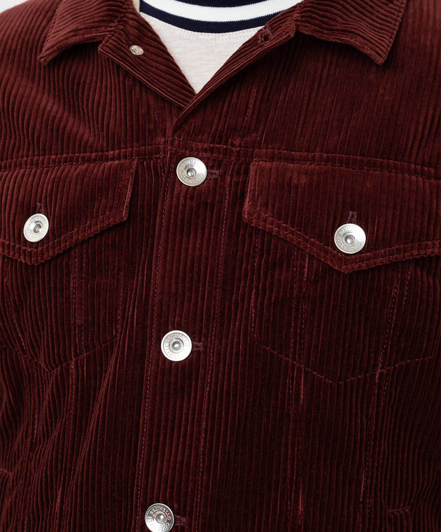 Brunello Cucinelli Бордовая куртка MQ4086852 изображение 5