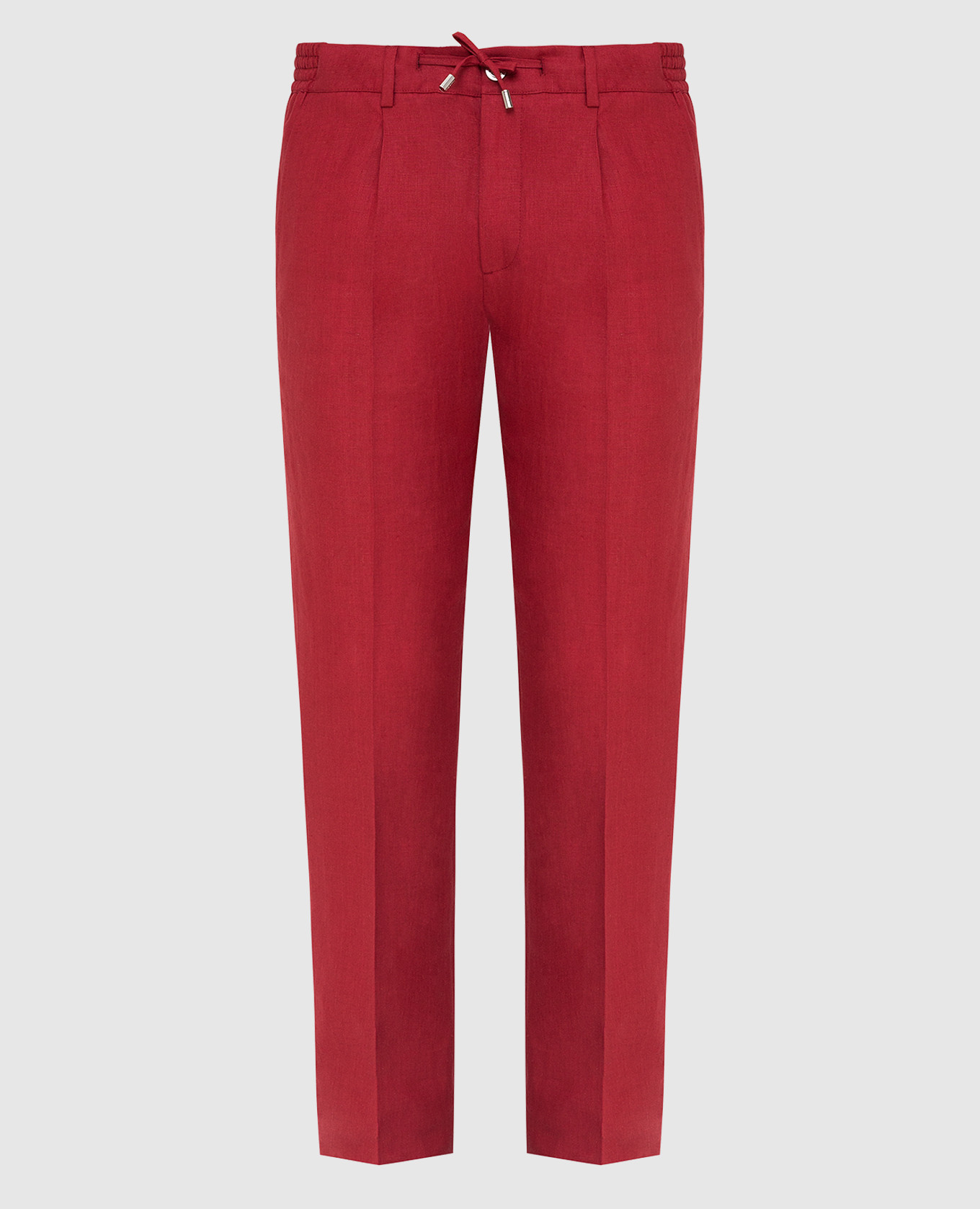 Красные брюки из льна Stefano Ricci