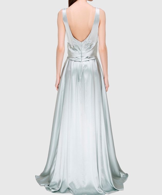Collette Dinnigan Светло-серое платье из шелка 11115082 изображение 4