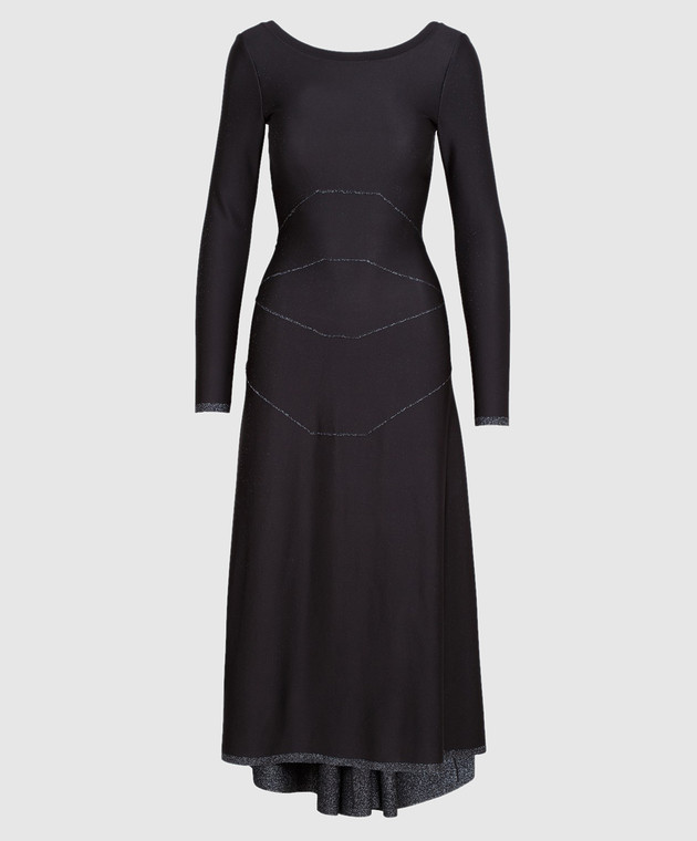 Azzedine Alaia Чорна сукня з V-подібним вирізом на спині 6H9RG99LM288