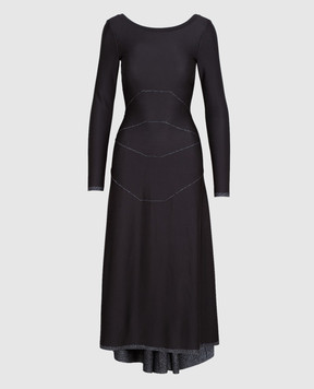 Azzedine Alaia Чорна сукня з V-подібним вирізом на спині 6H9RG99LM288