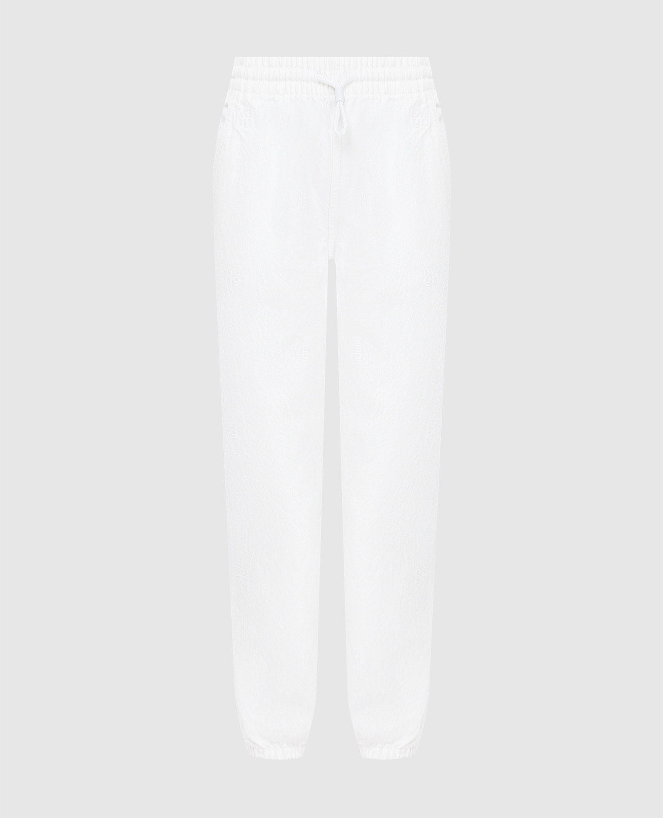 

Джоггеры с вышивкой логотипа Alexander Wang, Белый, Повседневные брюки casual