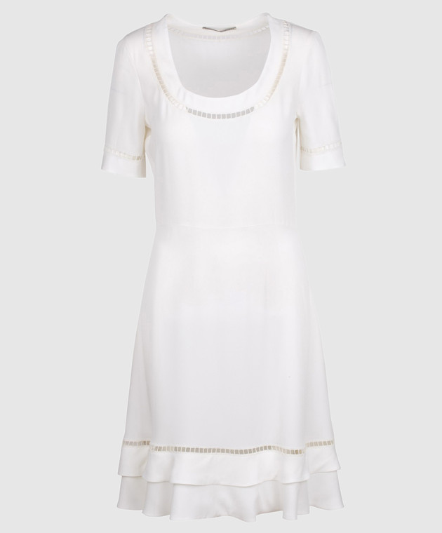 Ermanno Scervino Белое платье с кружевом D302Q320RVJ